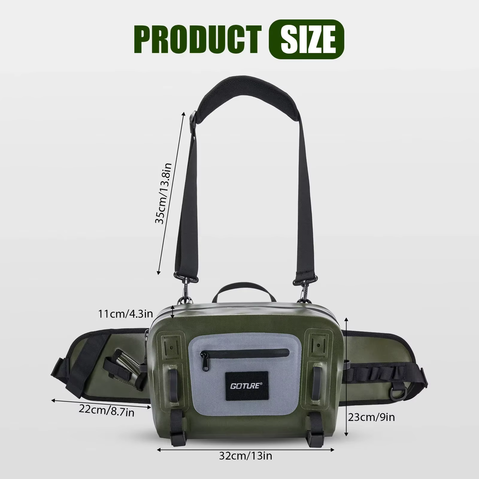 Goture Bolsa de Pesca Impermeable IPX8 Riñonera Multifuncional - imagen 4