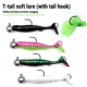 FishTrip señuelos blandos Jig Head antienredos cola en T para lubina - imagen 5