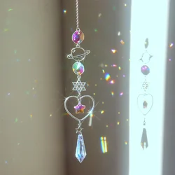 Carillón Viento Cristal con Luna – Atrapasueños para Jardín