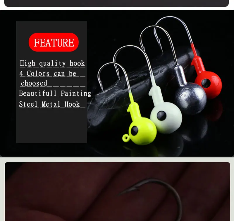 Cabezas jig coloridas