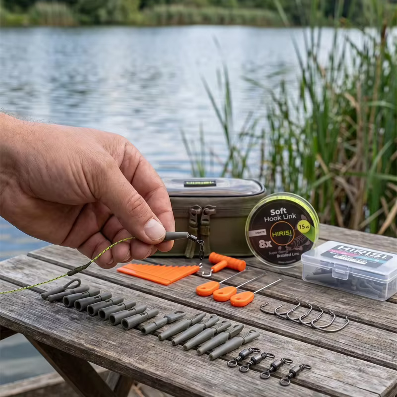 Kit Aparejos de Pesca para Carpas HIRISI con Anzuelos y Línea Trenzada - imagen 3