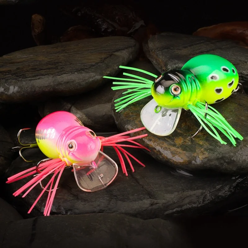 Popper flotante Minnow tipo mosca — señuelo abeja para agua dulce