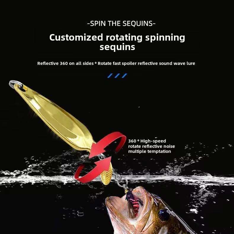 Señuelo de mosca Spinner con lentejuelas para lubina y perca sol - imagen 4