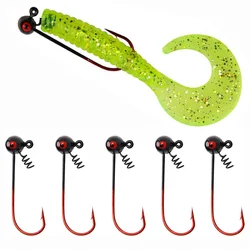 Anzuelos Jig Head con resorte para lubina – Vinilo