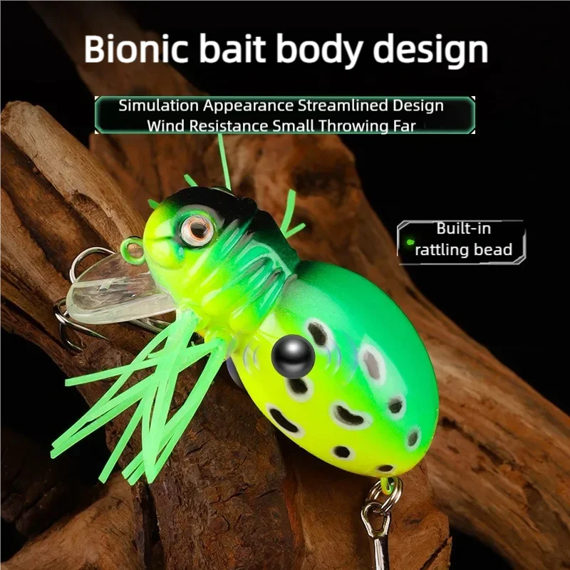 Popper flotante Minnow tipo mosca — señuelo abeja para agua dulce - imagen 2