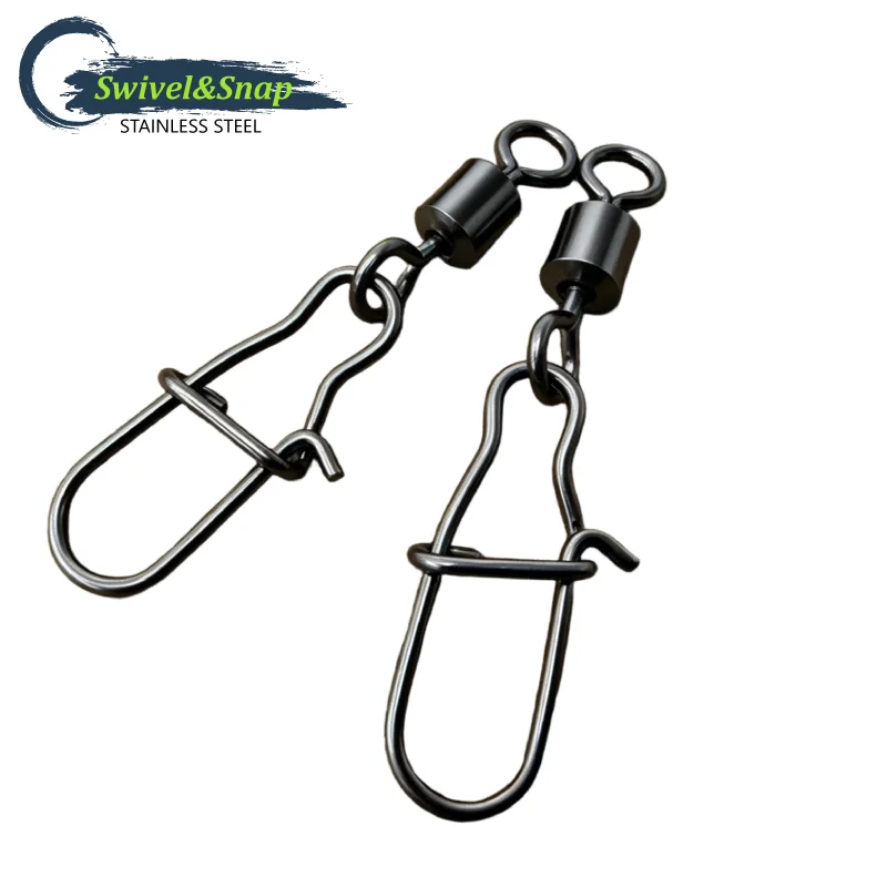 Girelles con clip Interlock Snap para pesca agua dulce y salada
