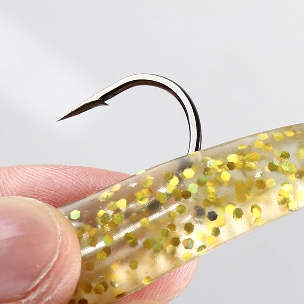Far-cast Jig Head con anzuelo reforzado para vinilo de mar - imagen 4