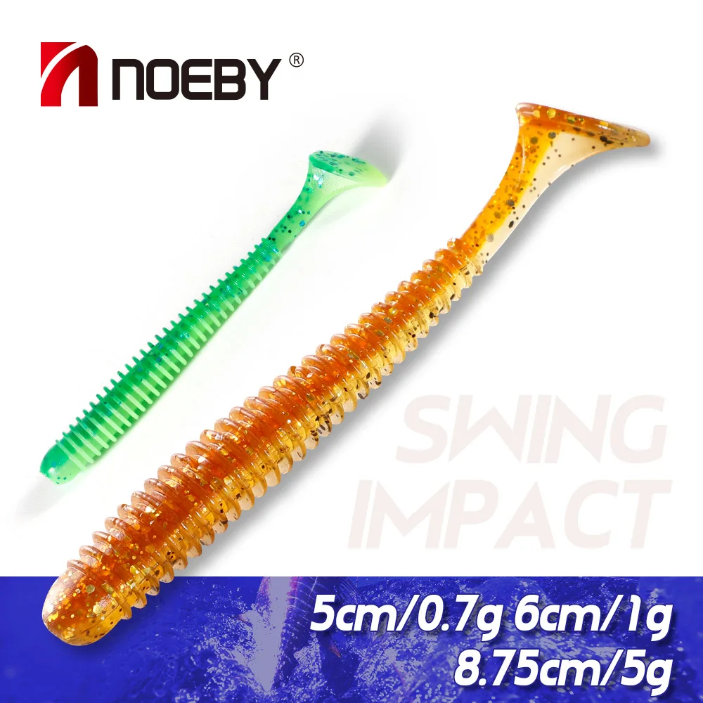 Señuelo Grub de silicona NOEBY para Lucio – Cola de paleta