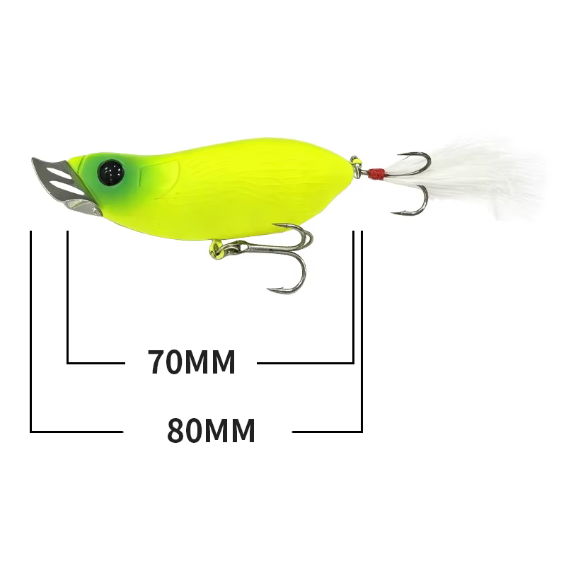 Señuelo Superficie Wobbler 70mm – Cebo Duro con Anzuelo Triple - imagen 5