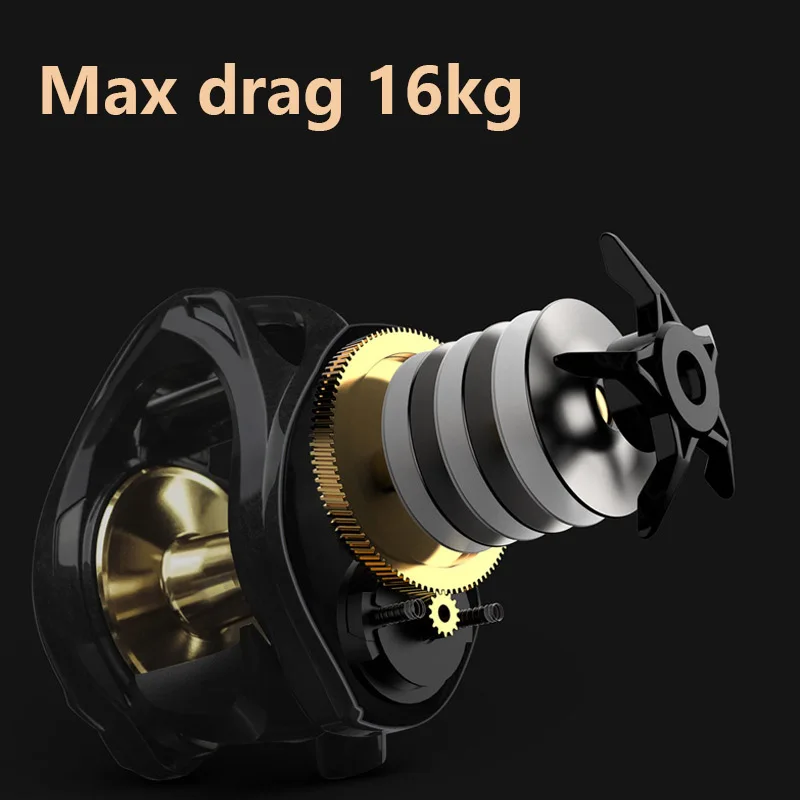 Carrete Baitcast TDC3000 carbono arrastre 16kg pesca agua dulce - imagen 3