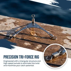 Conectores Giratorios Triples Barril tipo T para pesca en agua salada