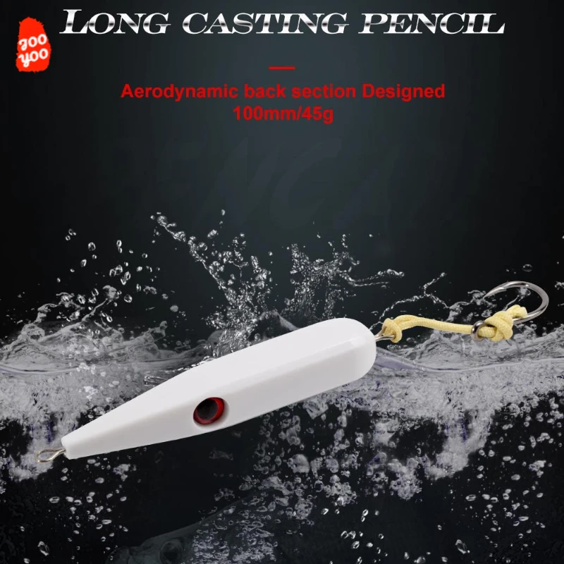 Pistola Dorada GT Señuelo Lápiz sumergido tiro lejano para mar - imagen 2