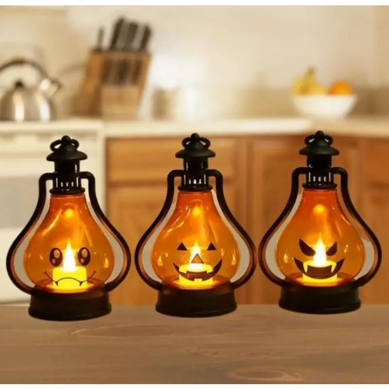 Linterna LED portátil calabaza fantasma decoración Halloween - imagen 5