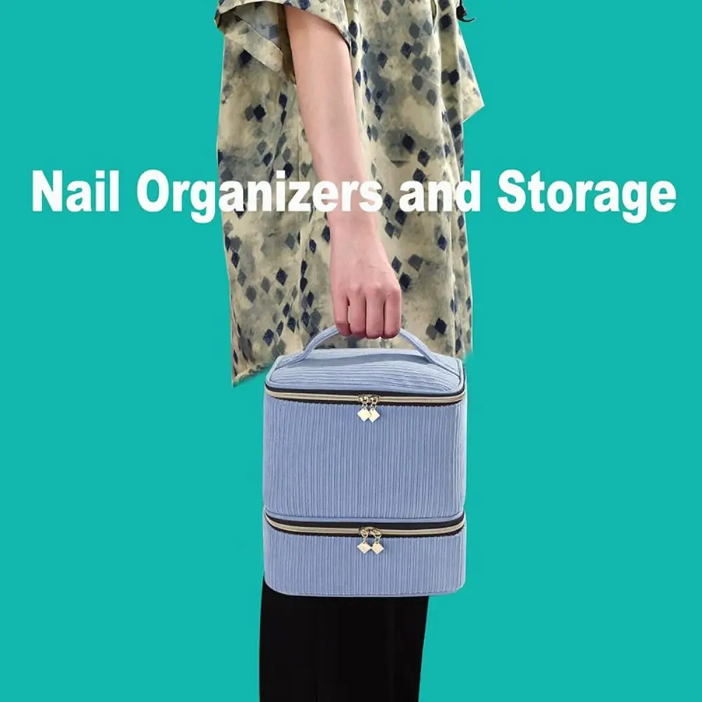 Organizador de esmaltes de uñas doble capa, bolsa gran capacidad - imagen 2