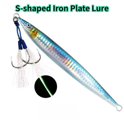 Señuelo plomo UV forma S para sardinas marinas