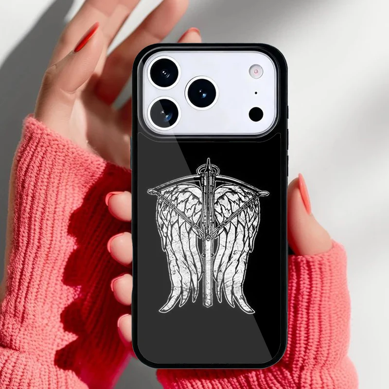 Detalle del diseño de Daryl Dixon en la funda
