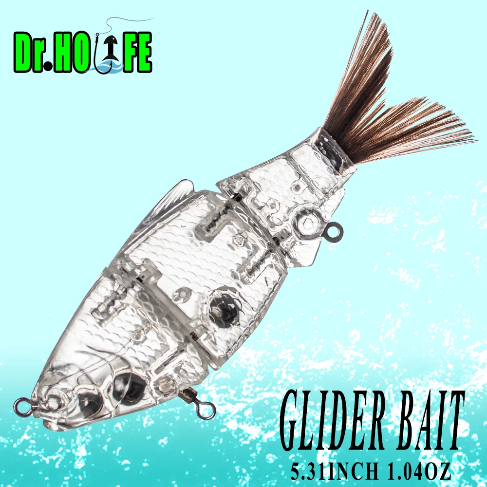 Dr.Holife Glidebait blanco sonajeros articulado sin pintar planeador - imagen 3