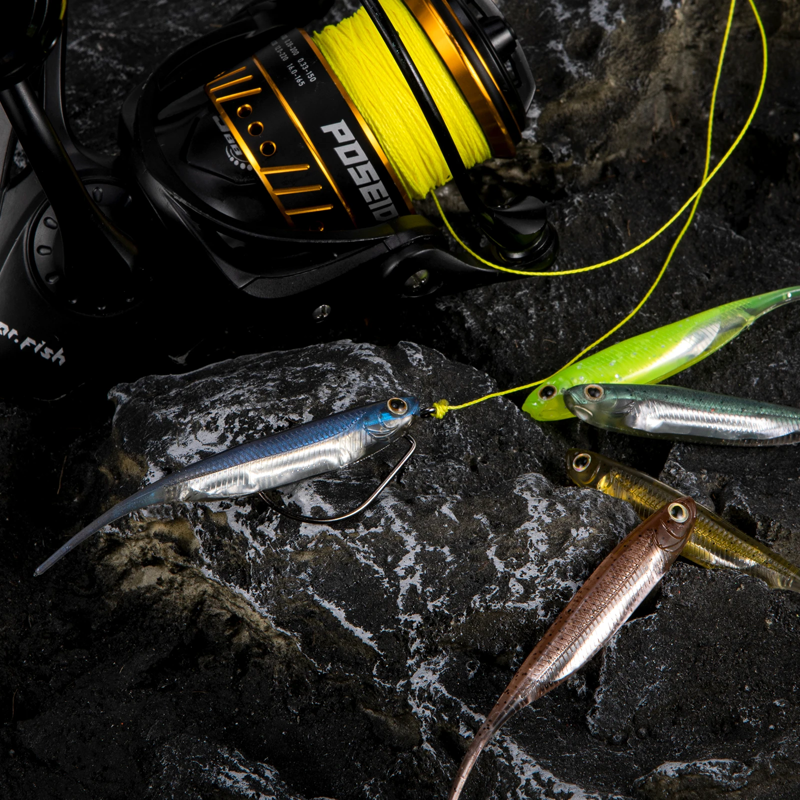 Montaje weedless del señuelo para pesca sin enganches