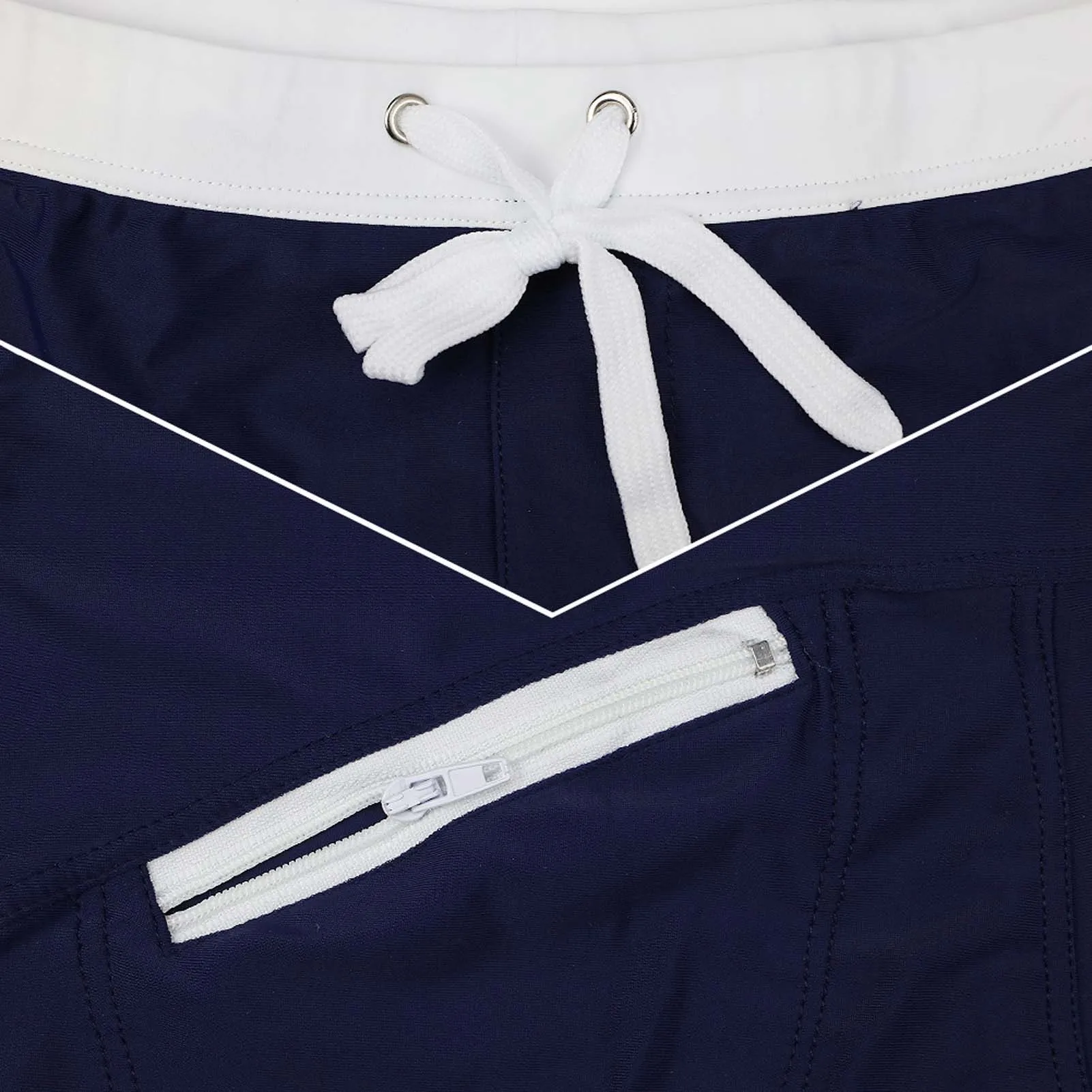 Bañador de secado rápido con bolsillo y cremallera para hombre en verano - imagen 2