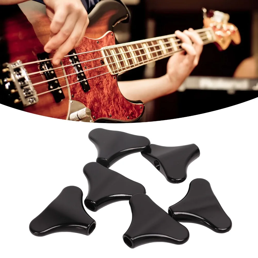 Botones negros de afinación de guitarra metálicos tipo cola de pez - imagen 2