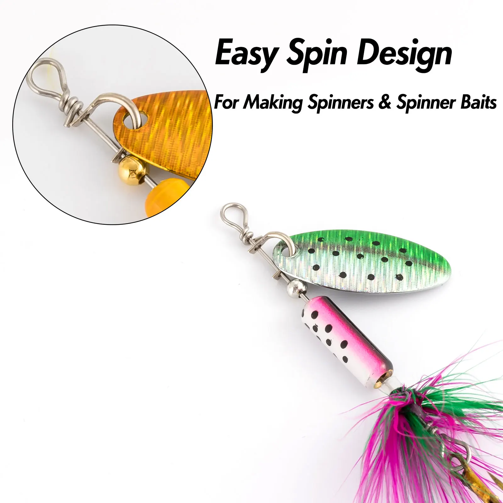 Horquillas Spinnerbait de acero inoxidable Plegadas en U - imagen 4