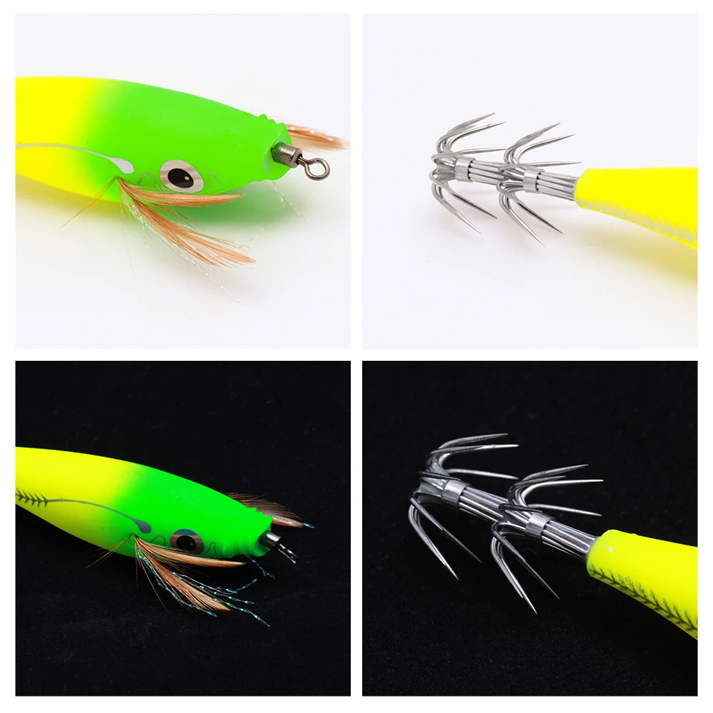 Señuelo camarón luminoso artificial – Cebo calamar para pesca de mar