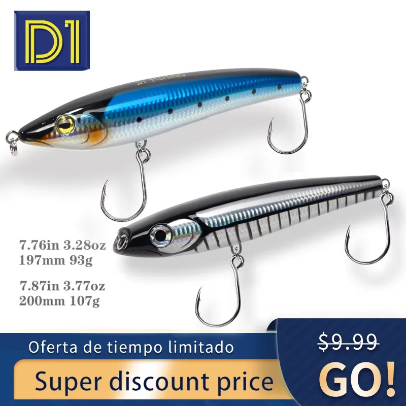 D1 Señuelo Lápiz Flotante Wobbler Stickbait Bass 200mm - imagen 2