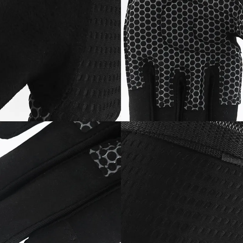 Guantes de pesca dedo completo con muñequera transpirable duraderos - imagen 4