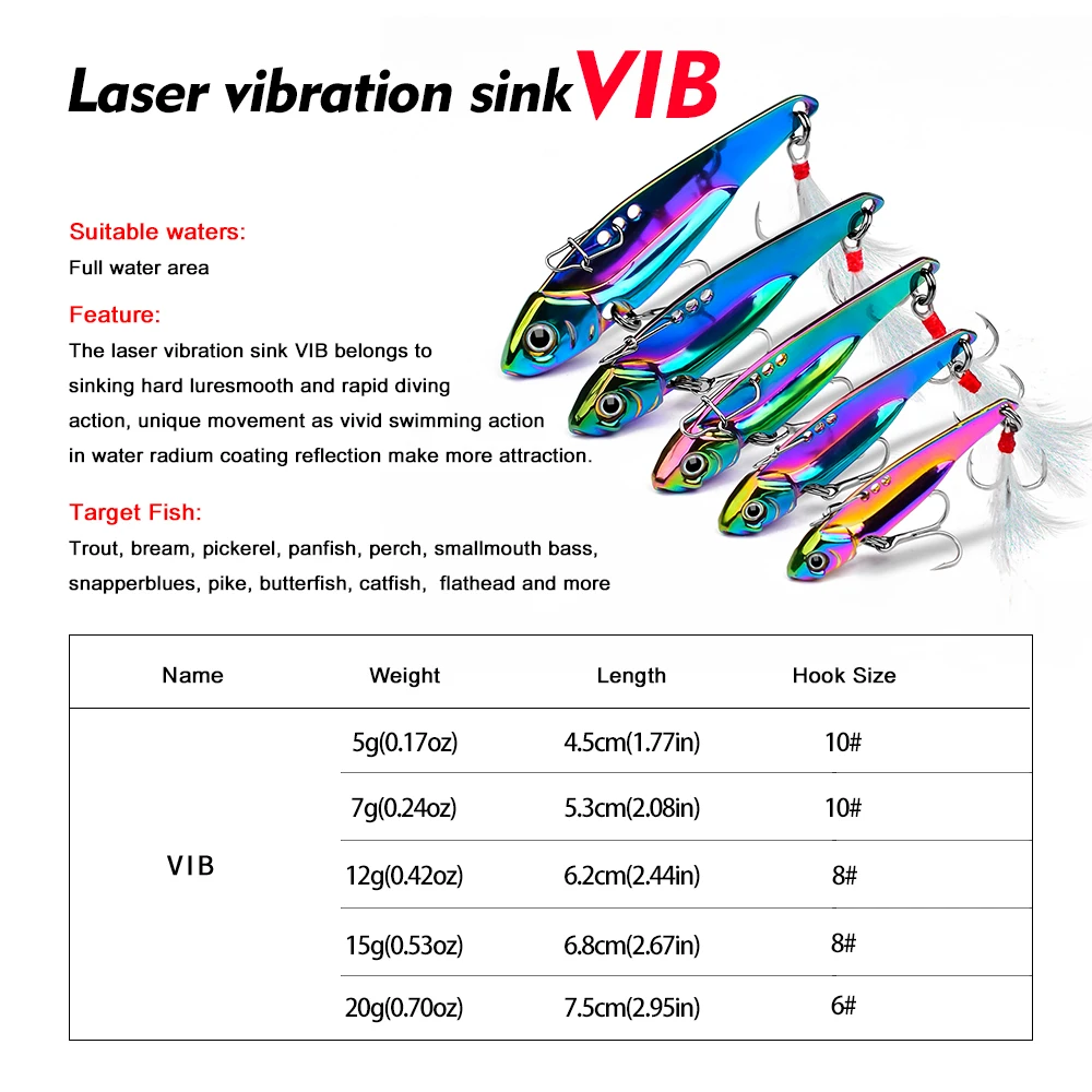 PROBEROS Señuelo VIB de zinc con vibración, ojos tridimensionales - imagen 5
