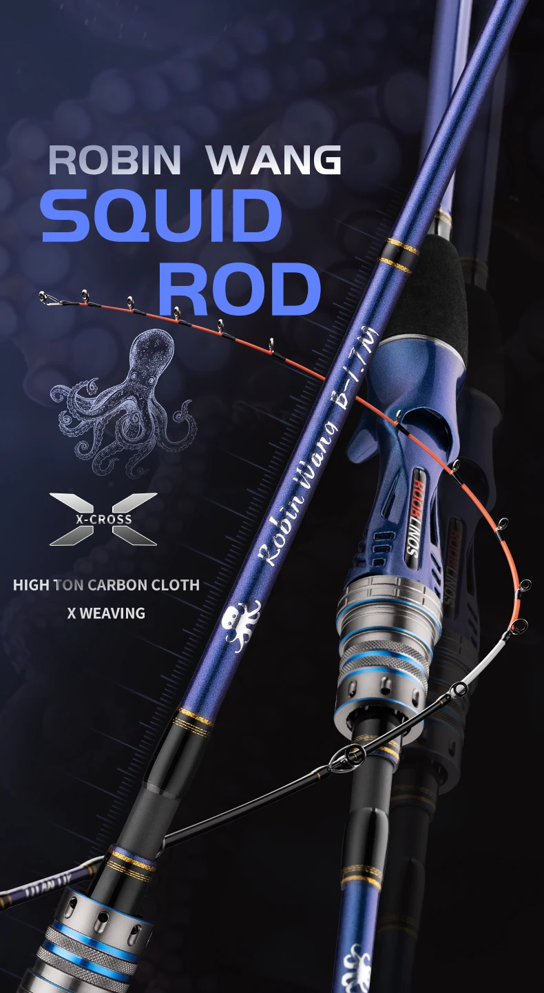 Rooblinos 1.7m light casting rod para pesca en barco