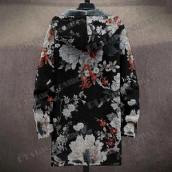 Chaqueta de lana con capucha y diseño retro cian 3D