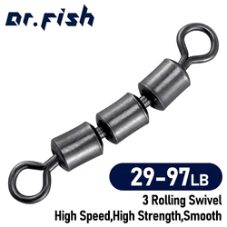 Conector giratorio triple para bagre y trucha