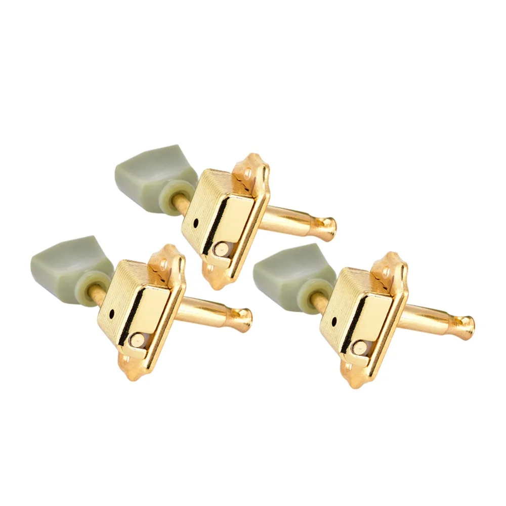 Clavijas de afinación guitarra metal y plástico oro y jade - imagen 2