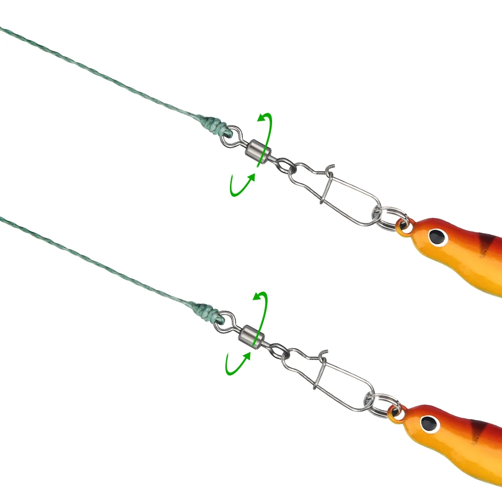 DNDYUJU Swivel de acero inoxidable con rodamiento para pesca - imagen 5