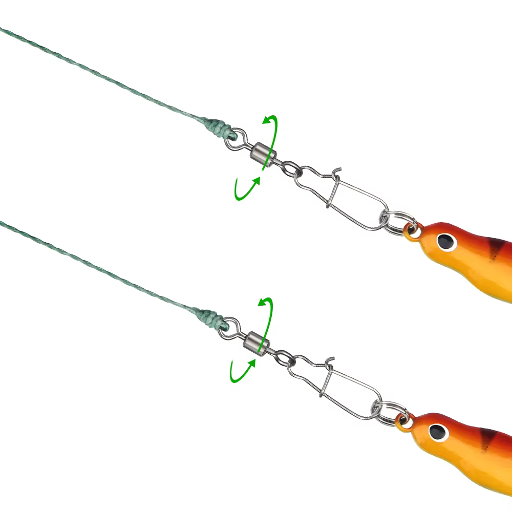 DNDYUJU Swivel de acero inoxidable con rodamiento para pesca - imagen 5