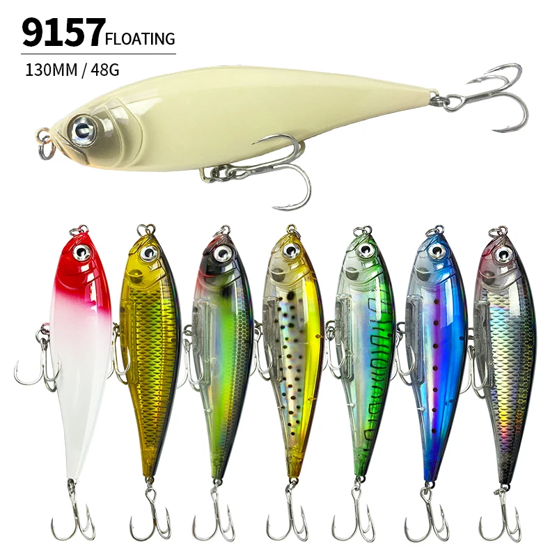 Twitchbait de agua salada 3D flotante para pesca al lance - imagen 3