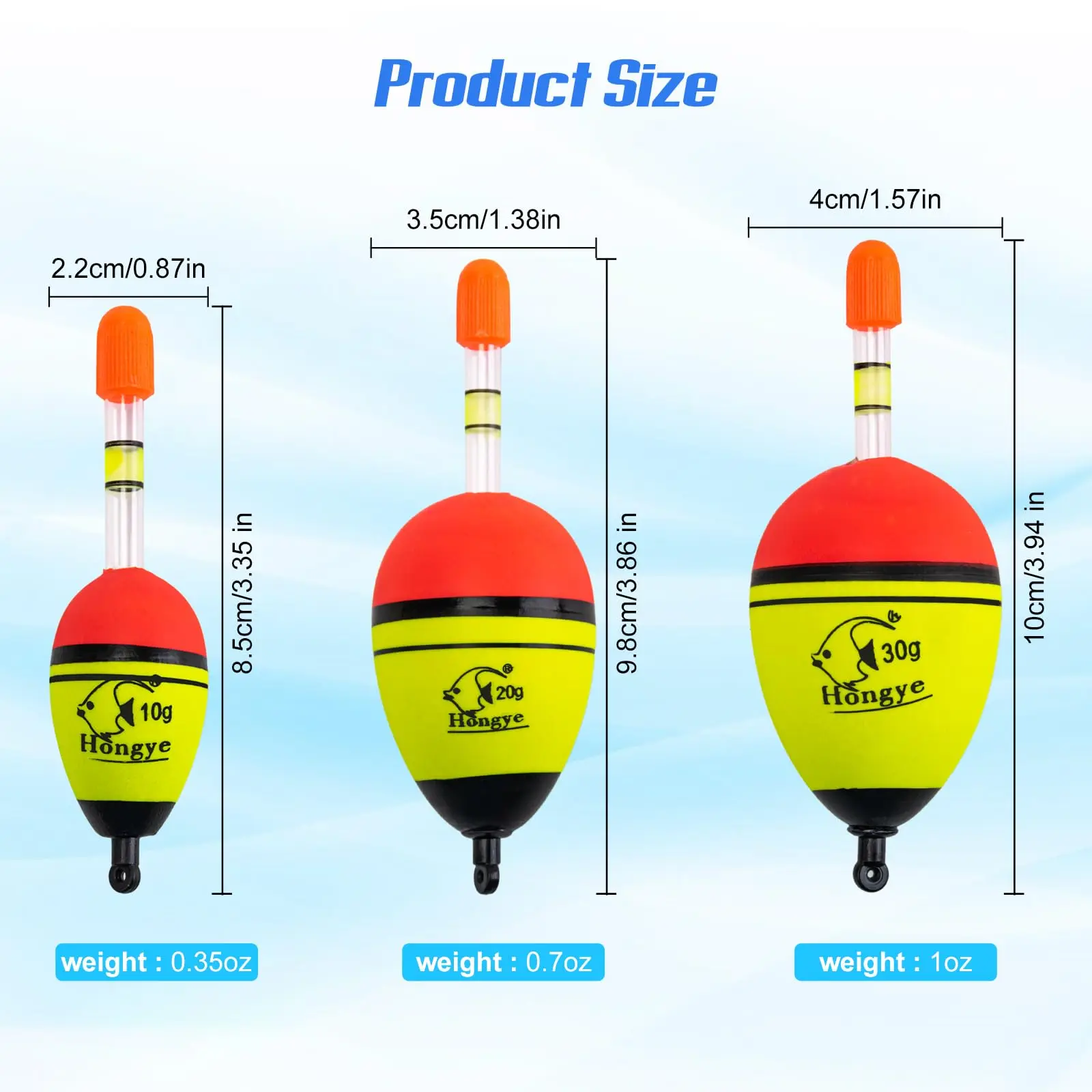 Kit de flotadores luminosos EVA alta visibilidad sensibles – varillas - imagen 4