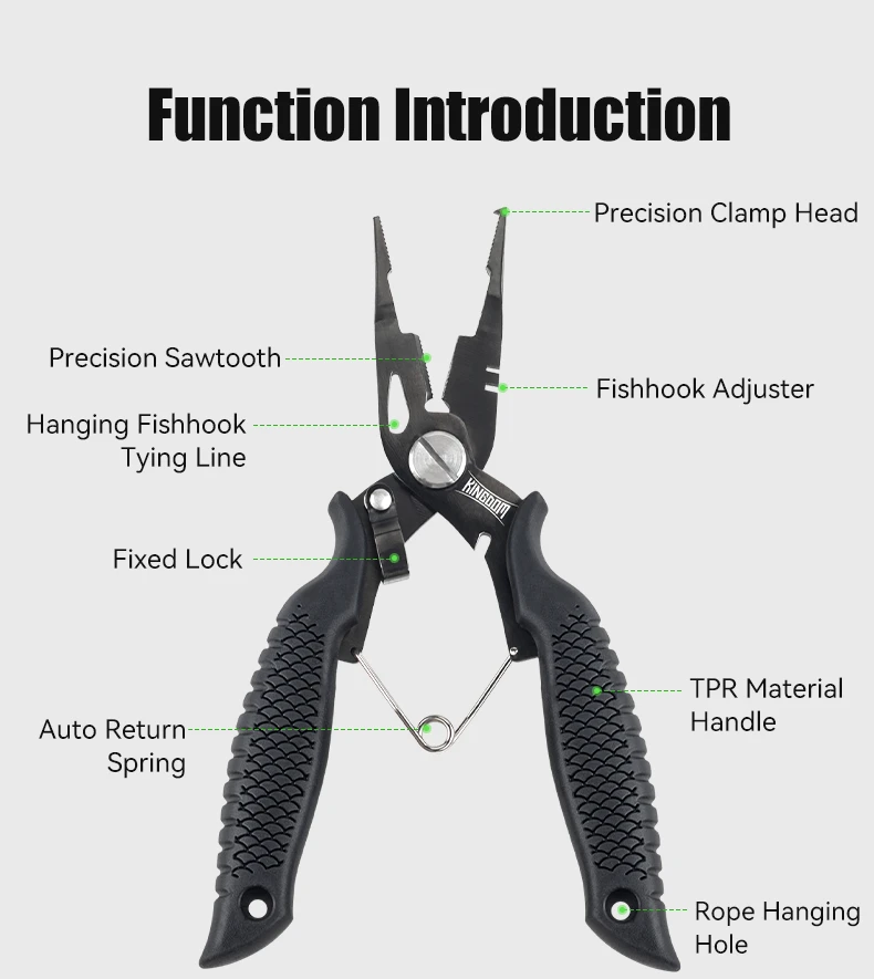 Alicates de pesca con cortador de alambre