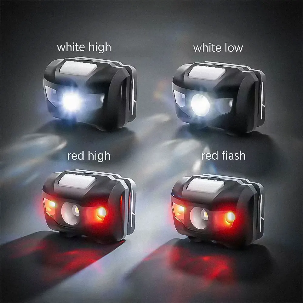 Linterna frontal para pesca LED blanco y rojo resistente al agua - imagen 3