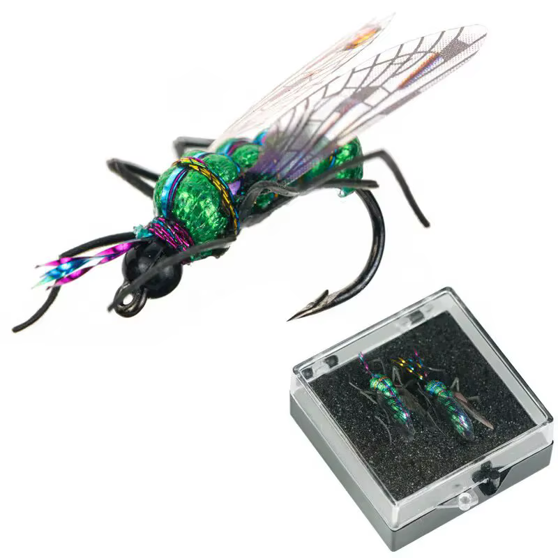 Mosca artificial flotante WEIHE – Señuelo abeja realista para pesca - imagen 3