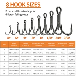 Anzuelos Triples Fuertes con Púas para Crankbait y Cucharas