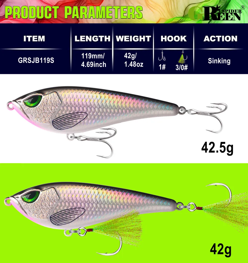 Variedad de colores disponibles del GREENSPIDER 119mm