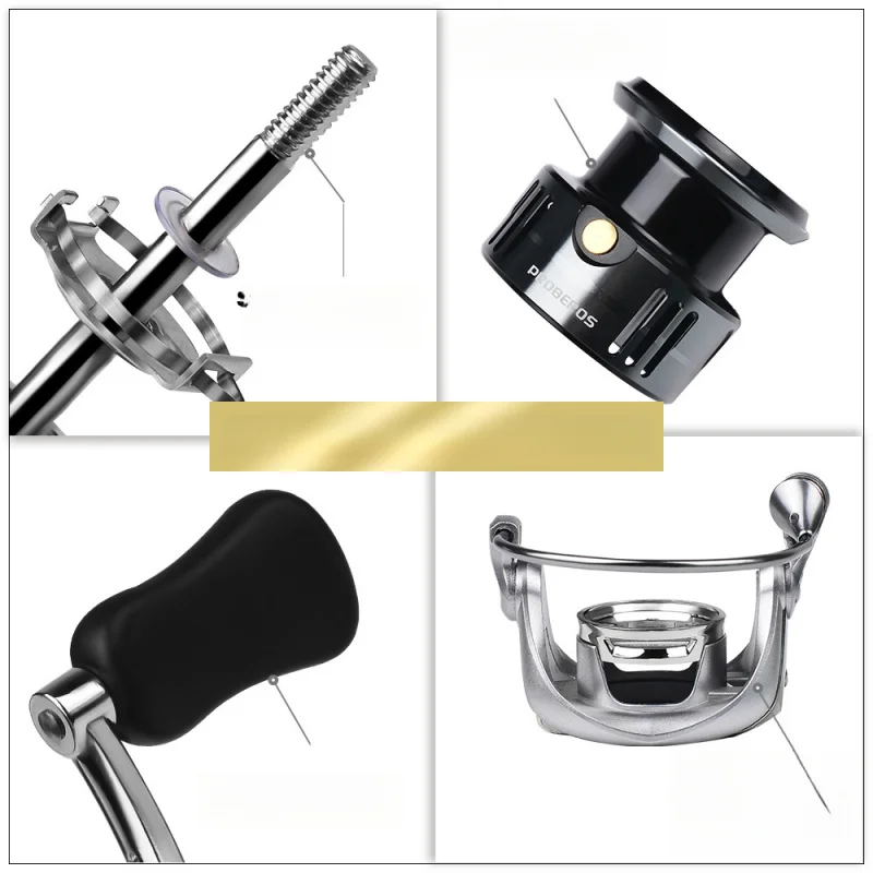 Carrete Shallow Spool doble manivela, lanzado largo para señuelos y roca - imagen 3