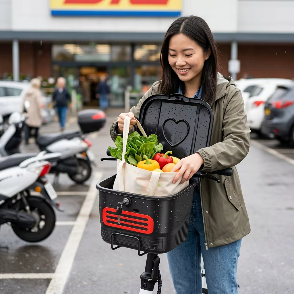 Cesta plegable impermeable para bicicleta con base antideslizante - imagen 5
