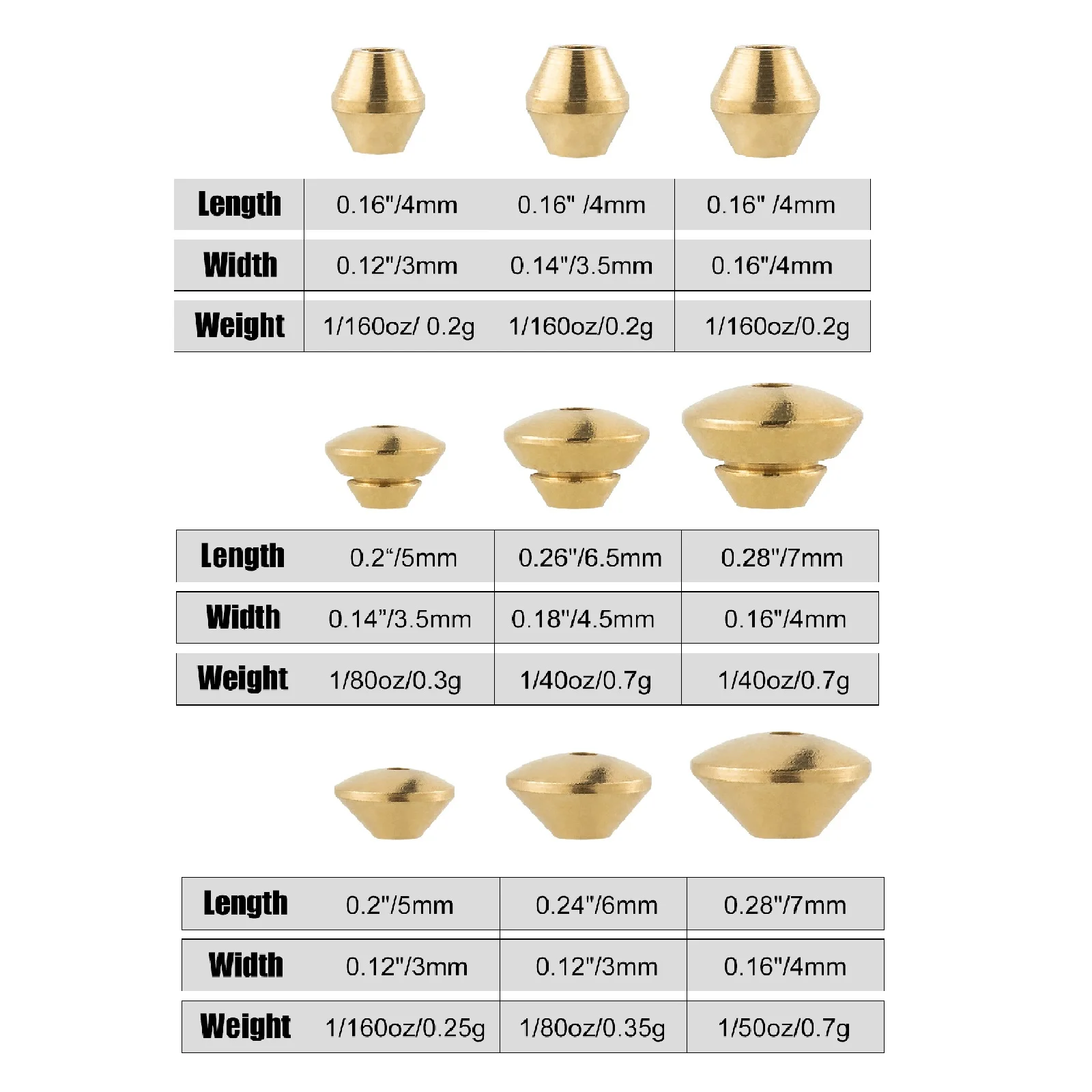 Cuentas de pesca para spinnerbait y señuelos giratorios