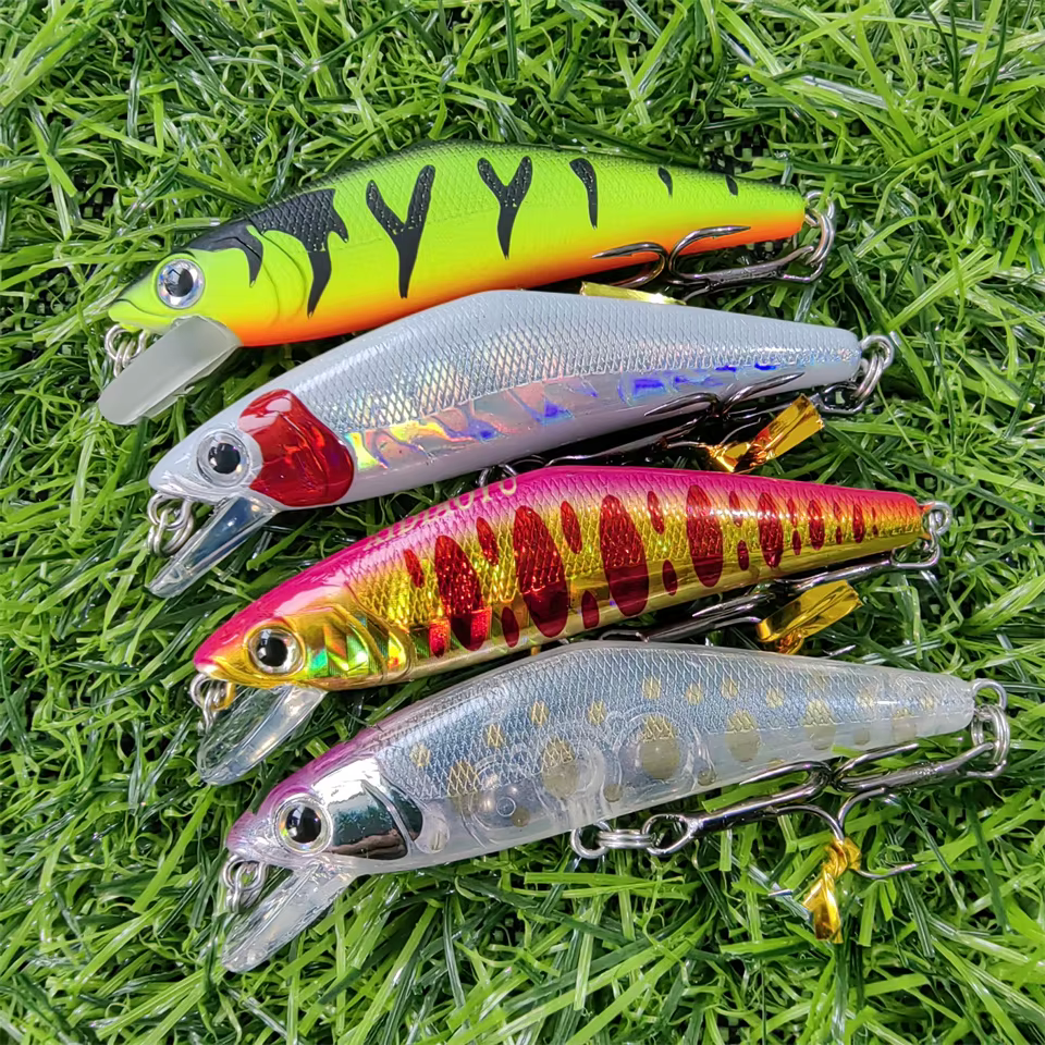 Señuelo duro minnow japonés 60mm 6g con anzuelo triple - imagen 4