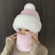 Conjunto gorro de invierno con bufanda y capucha térmica a juego - imagen 2