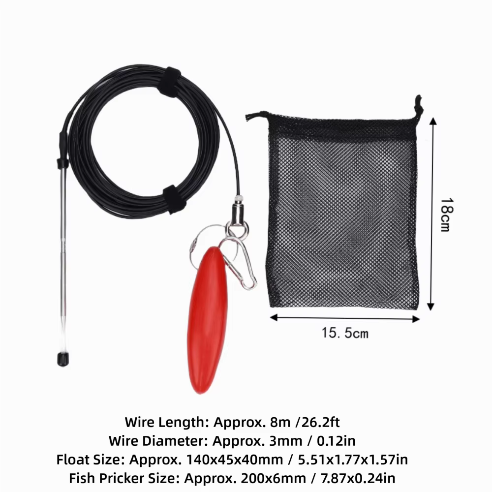 Líder Acero Inoxidable 500 lbs con Flotador – 8m y Cabo de Línea - imagen 5