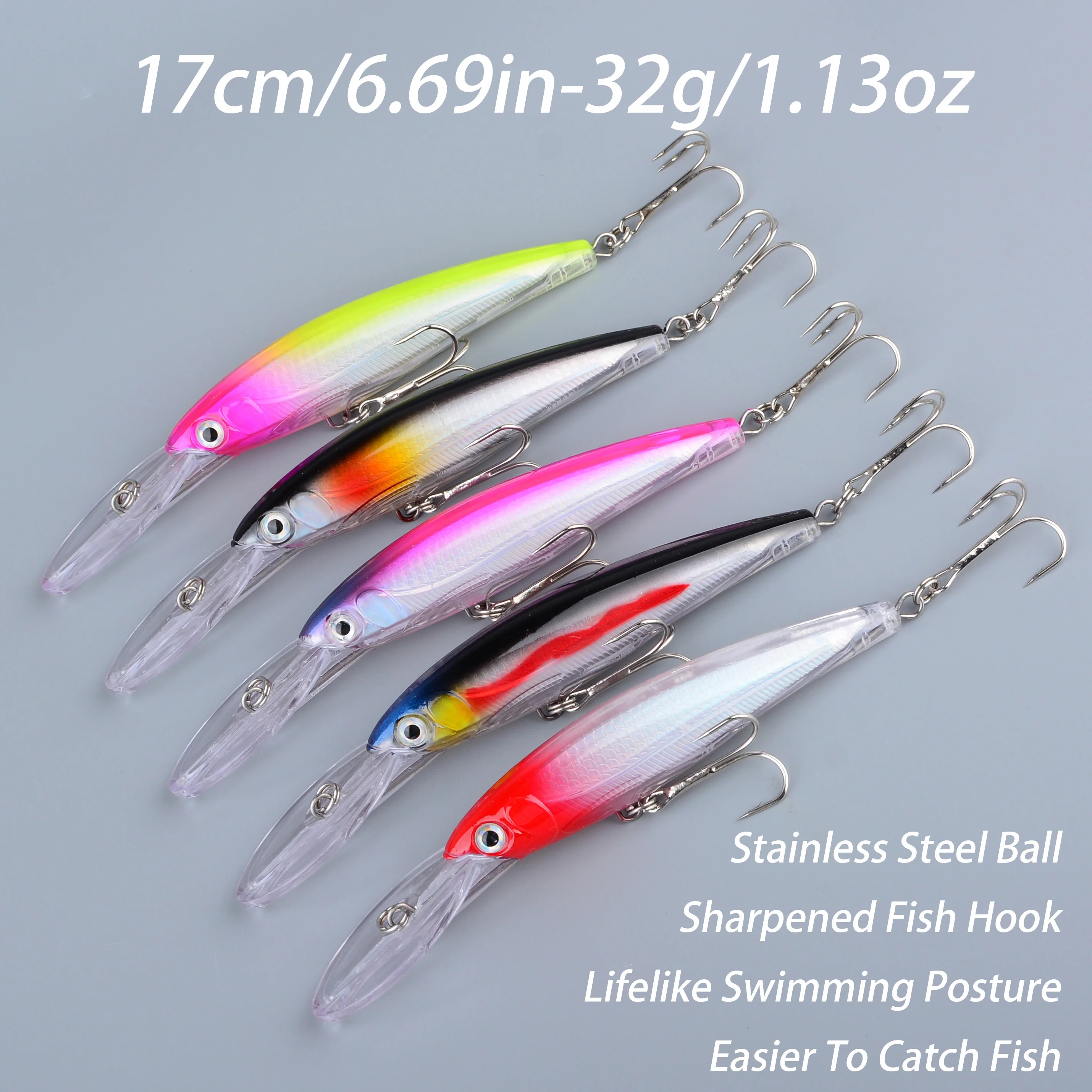 Señuelo Minnow flotante para lubina de lances largos en agua salada - imagen 4