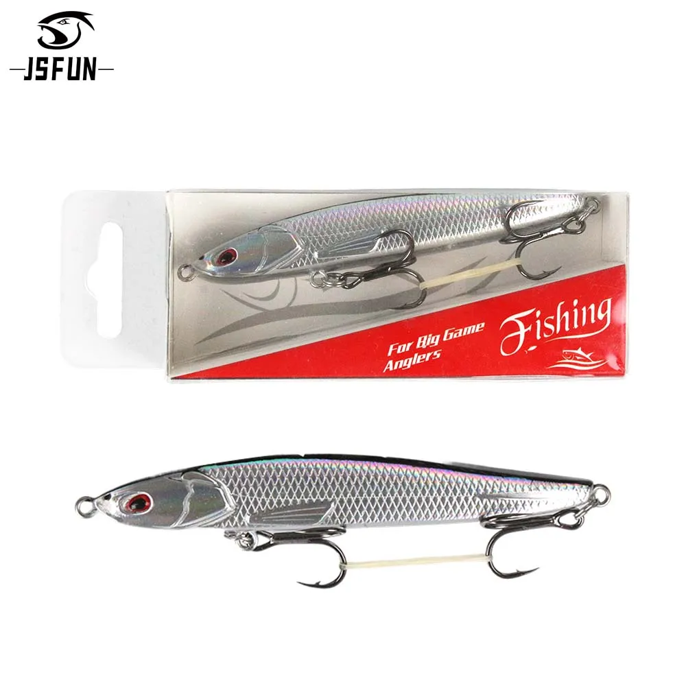 Señuelo JSFUN plateado con diseño de pez realista